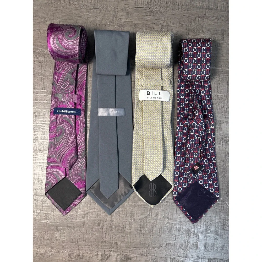 Lot of 6 Men's Ties Etienne Aigner‎ Croft & Barrow Bill Blass Rossi Beene Custom